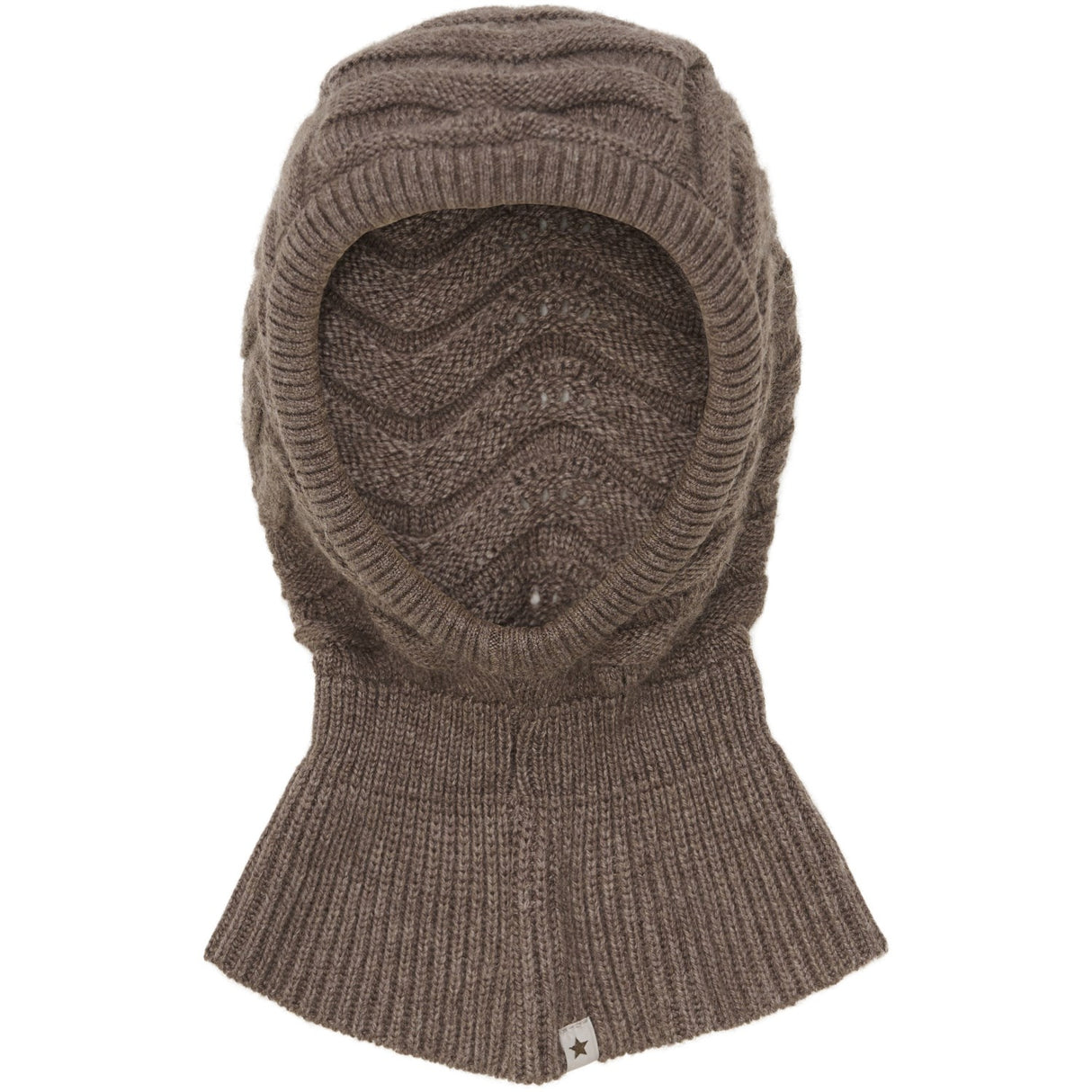Huttelihut Brown Melange Balaclava Wool Knit