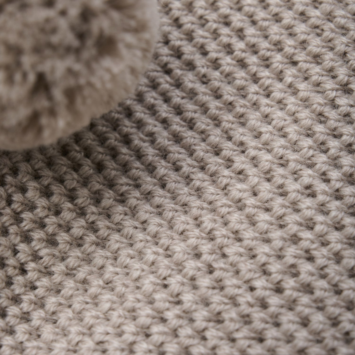 Huttelihut Camel Melange Balaclava Windstop Pompoms