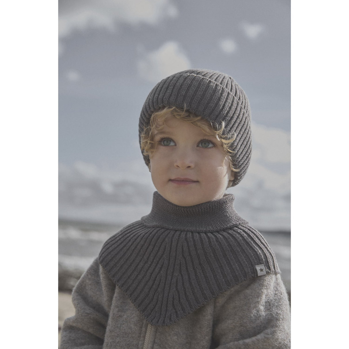 Huttelihut Brown Melange Beanie Wool Knit