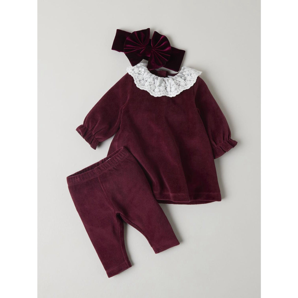 Name It Burgundy Nbfroxy Ls Vel Dress