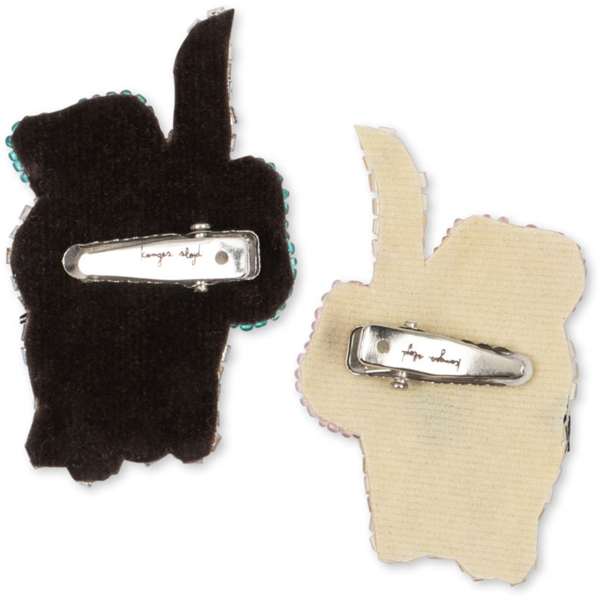 Konges Sløjd Bow Kitty 2 Pack Bow Kitty Beaded Hair Clip