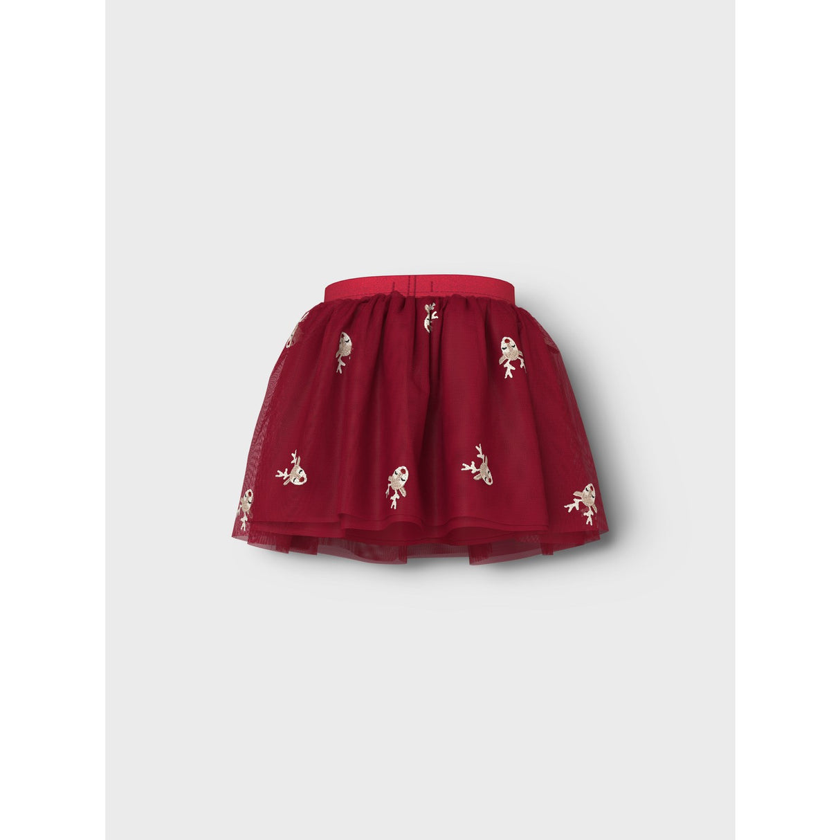 Name It Jester Red Reindeer Nmfveross Tulle Skirt
