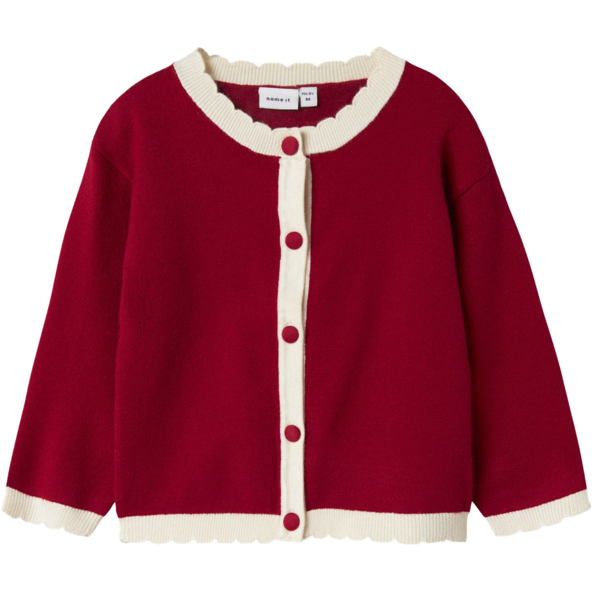 Name It Jester Red Nmfralbo Ls Knit Card