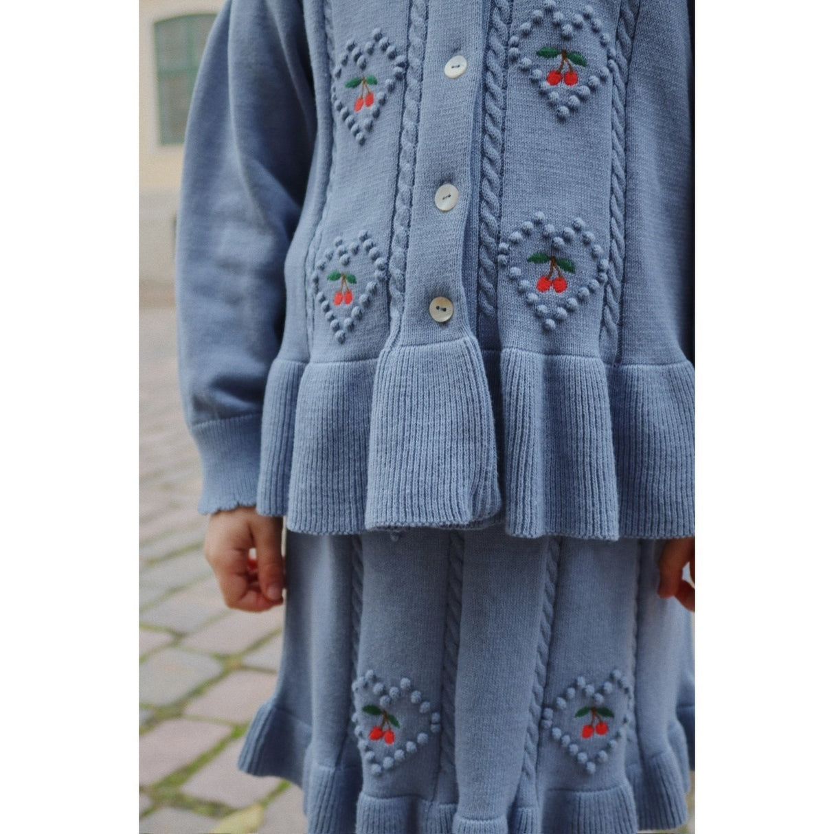 Konges Sløjd Country Blue Soleil Knit Skirt GOTS