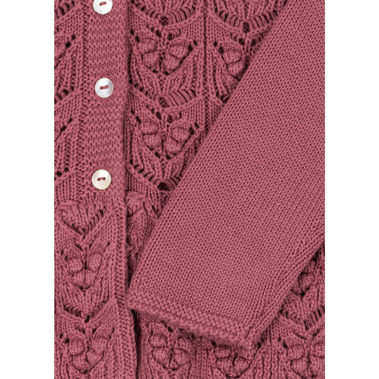 Konges Sløjd Deco Rose Cabby Frill Cardigan GOTS