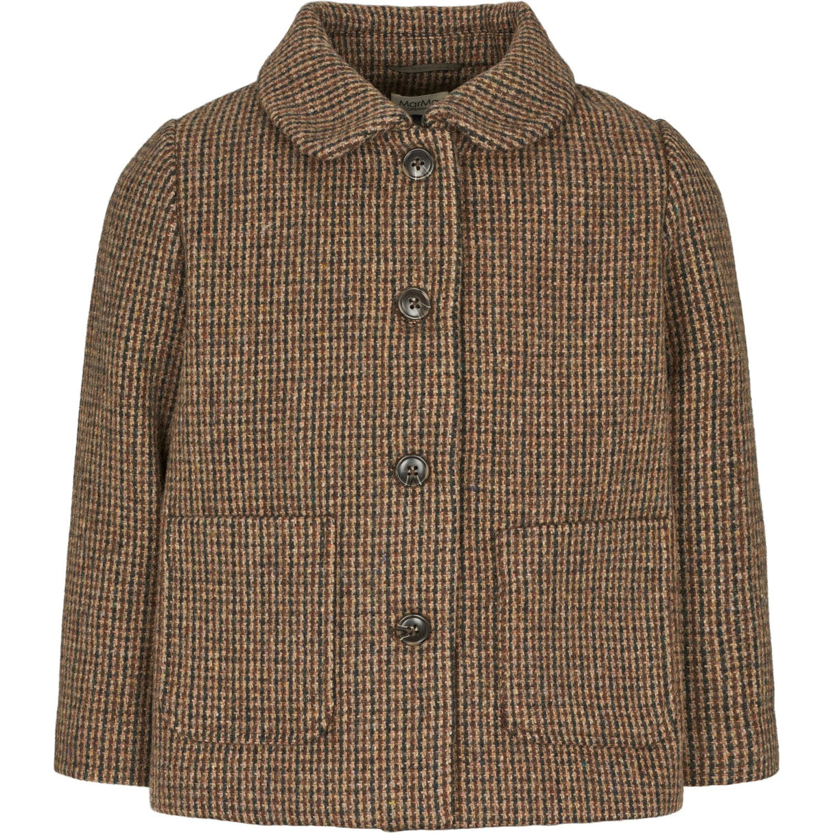 MarMar Wool Check Earthy Check Oval Jacket