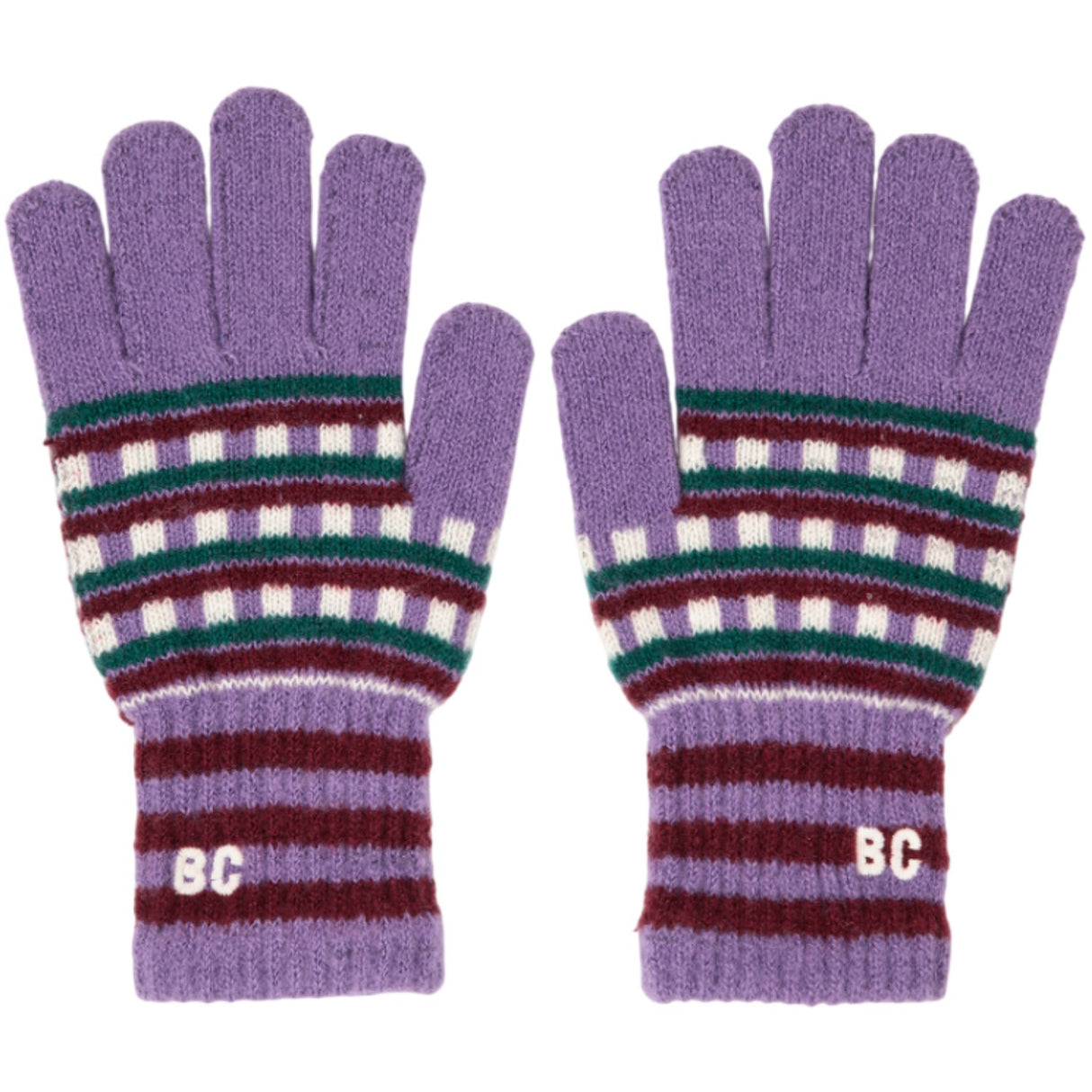 Bobo Choses Purple Jacquard Long Gloves