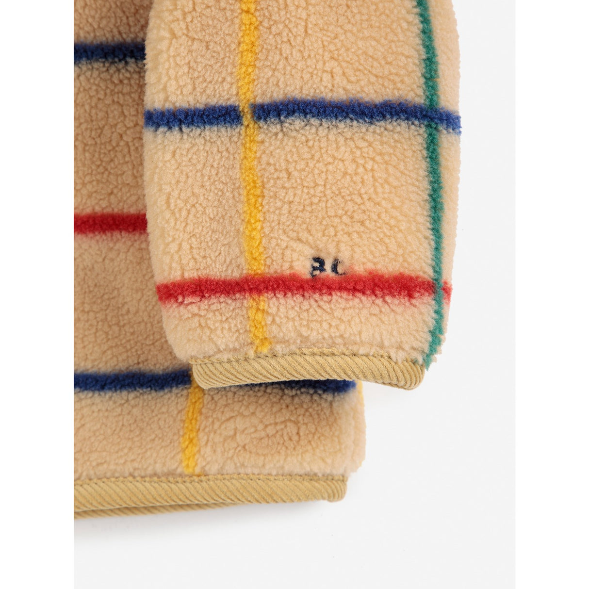 Bobo Choses Offwhite Stripe Color Sheepskin Jacket