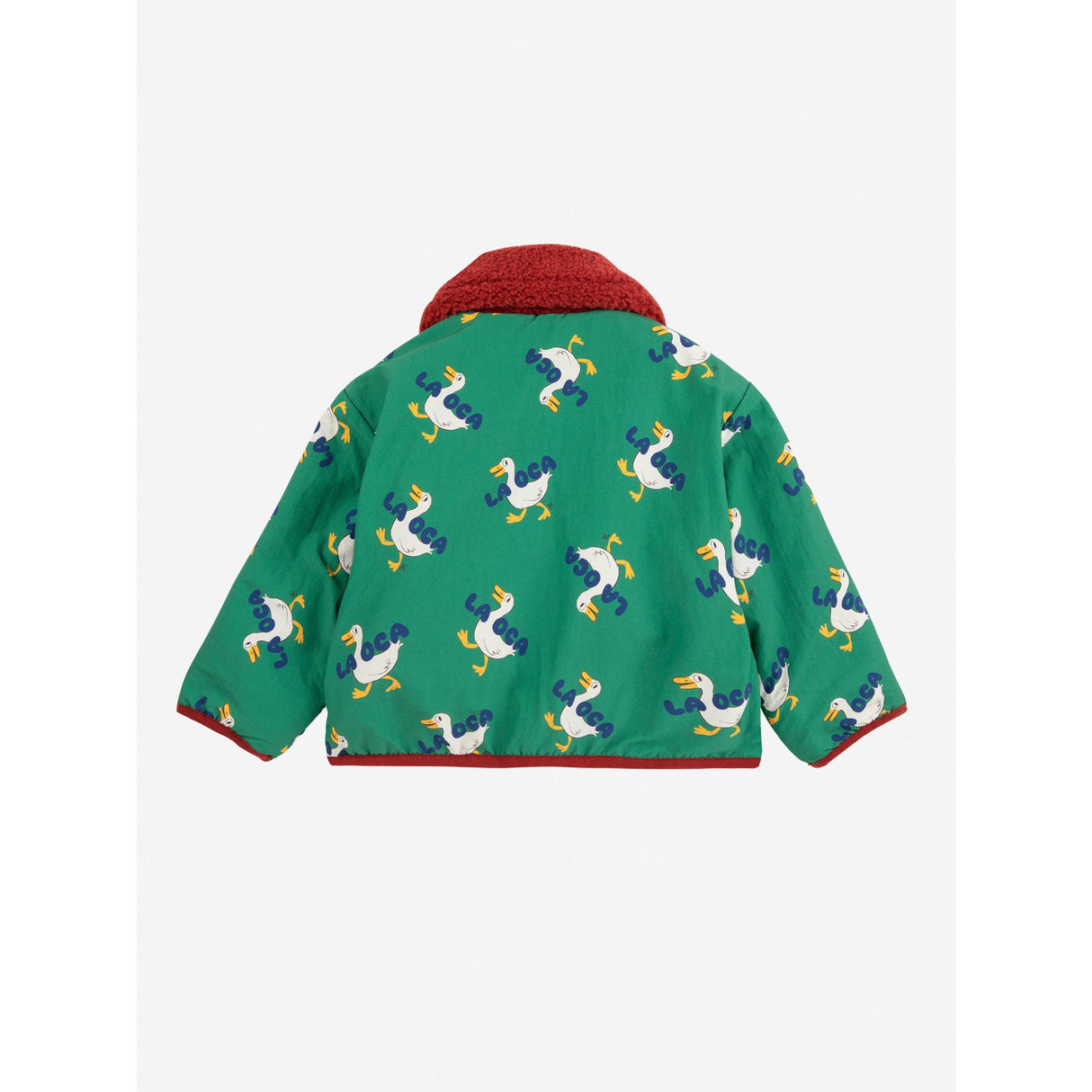 Bobo Choses Green La Oca All Over Reversible Sheepskin Jacket