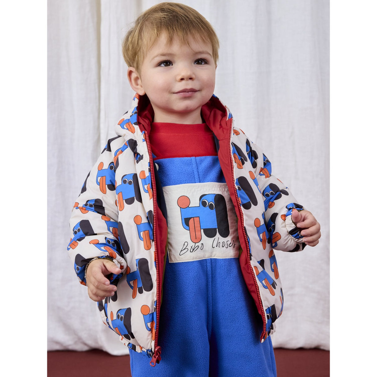 Bobo Choses Multicolor Doggy Mate All Over Reversible Jacket