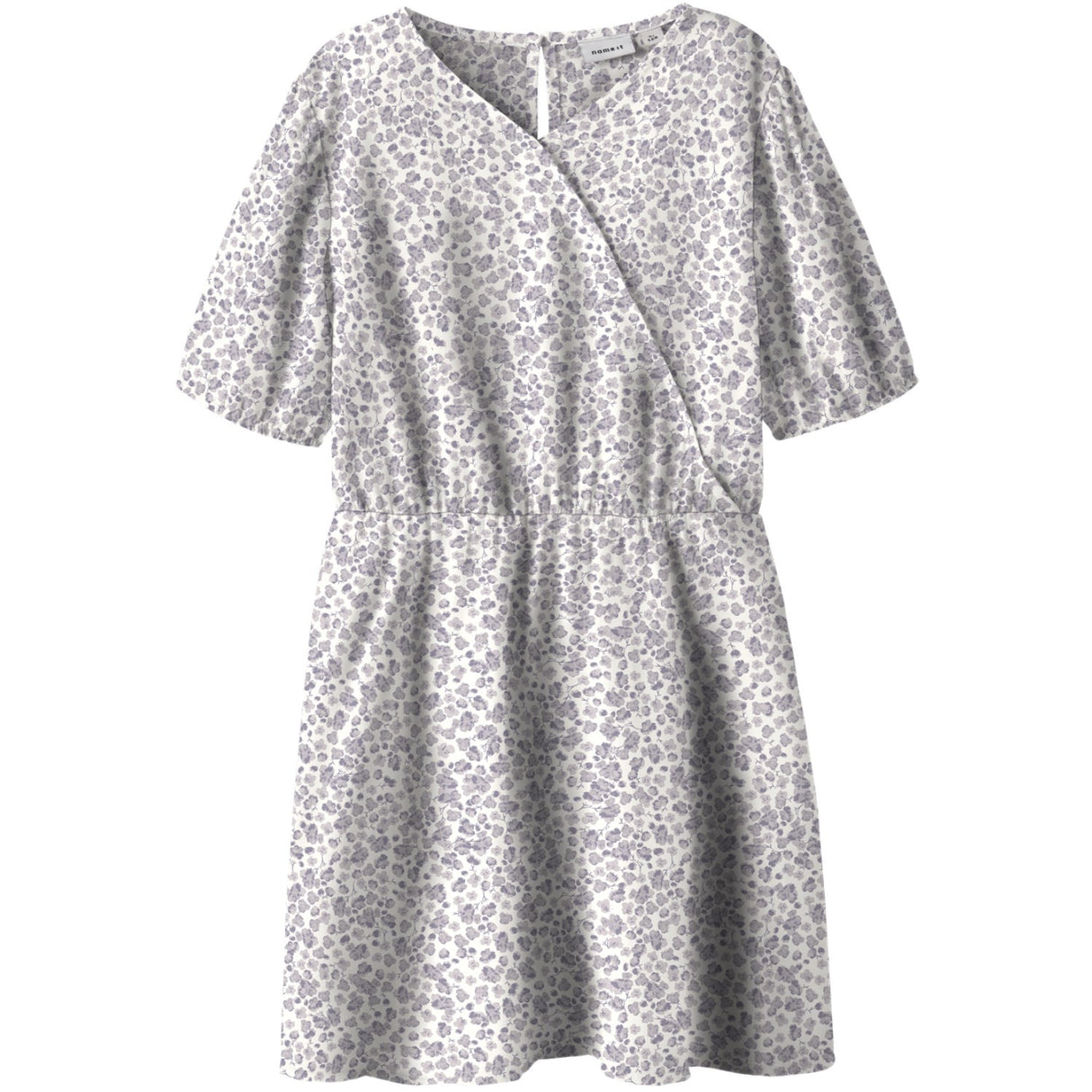 Name It Cloud Dancer Nkffany Ss Wrap Dress Pb