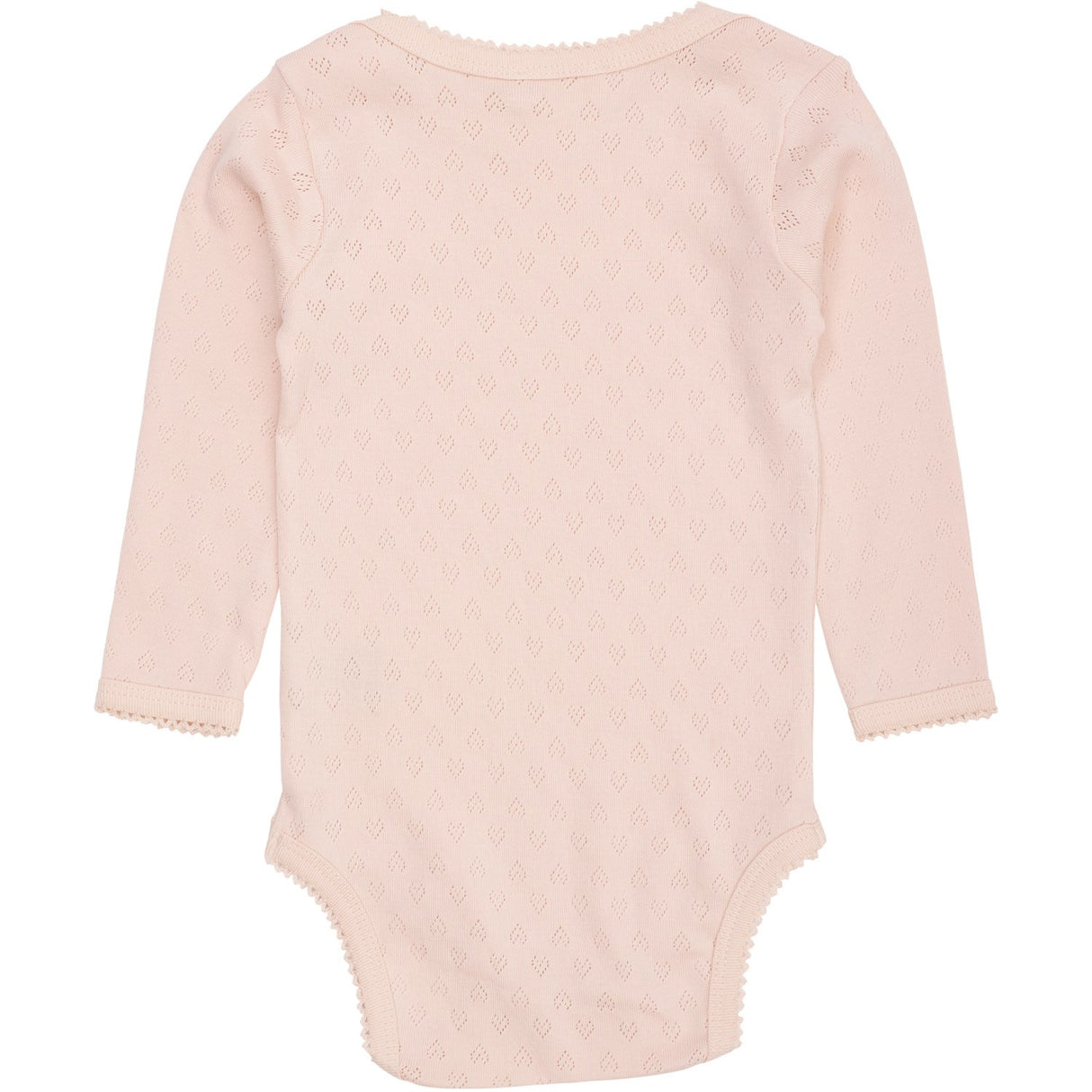 COPENHAGEN COLORS Dusty Rose Pointelle Heart Lapneck Body Ls