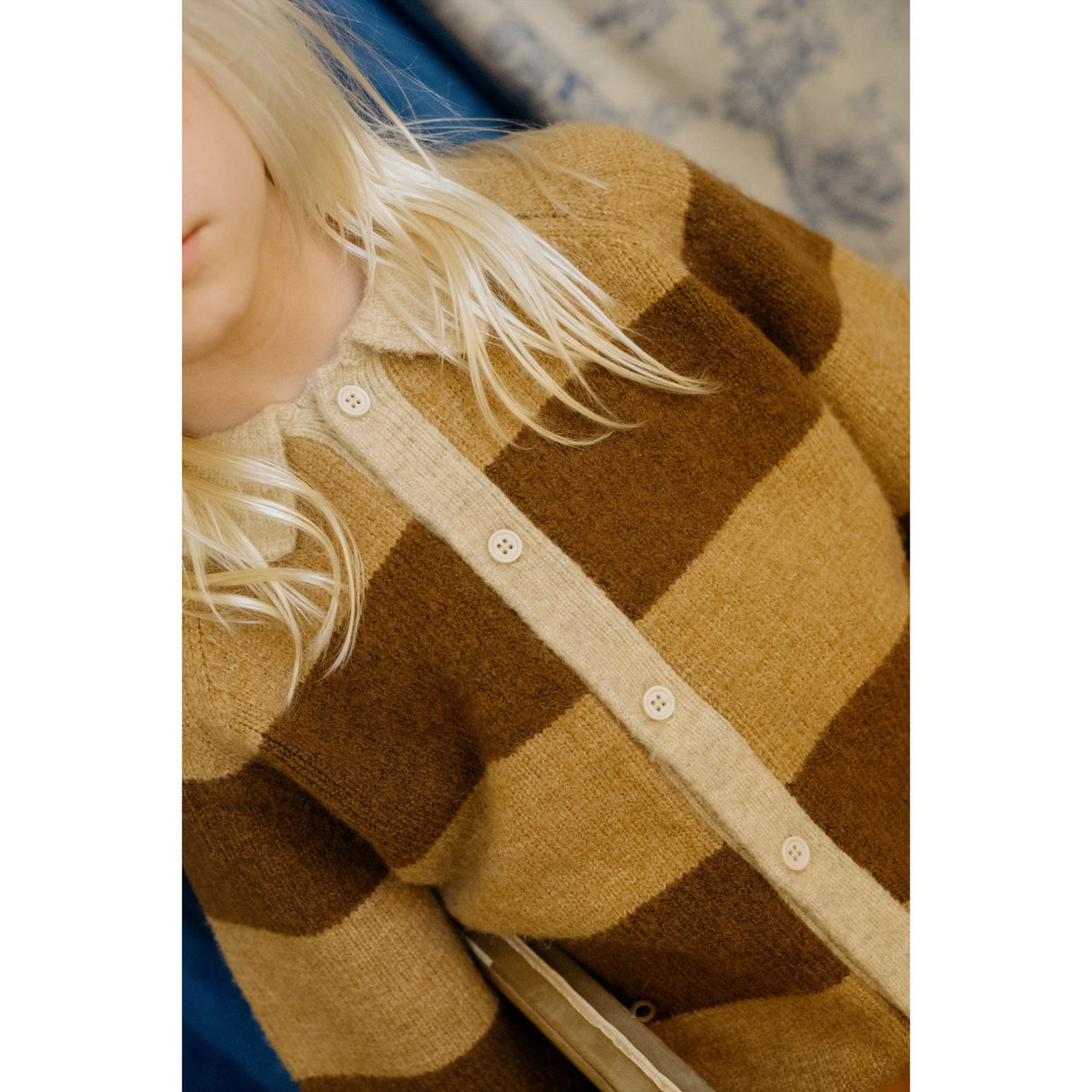 TinyCottons Dark Brown / Light Brown Stripes Cardigan