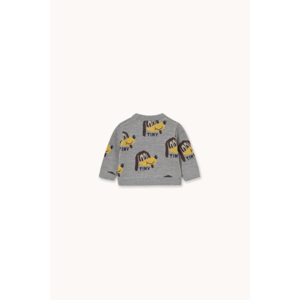 TinyCottons Medium Grey Heather Dogs Baby Cardigan
