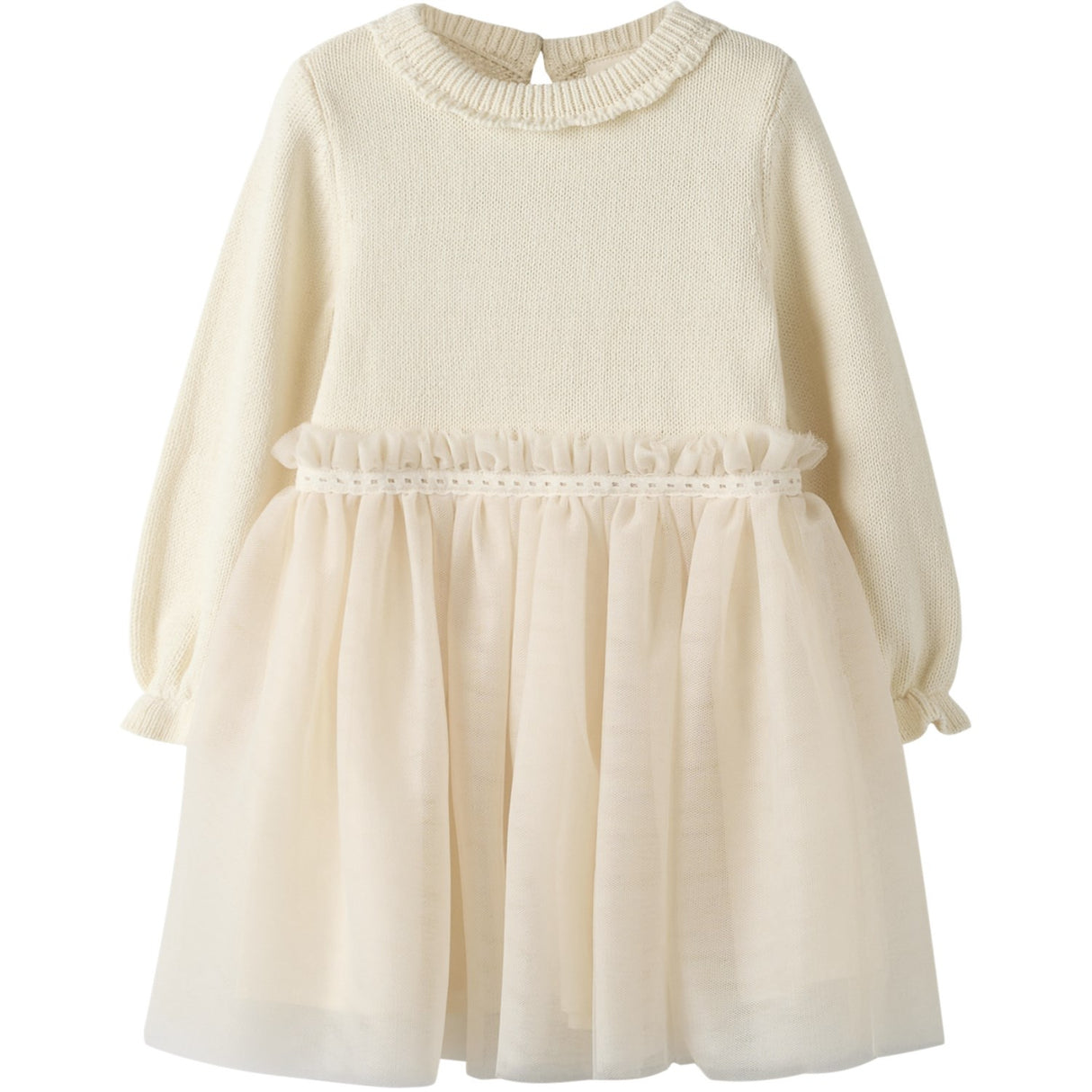 Lil'Atelier Pistachio Shell Nmfsarina Ls Knit Dress Lil