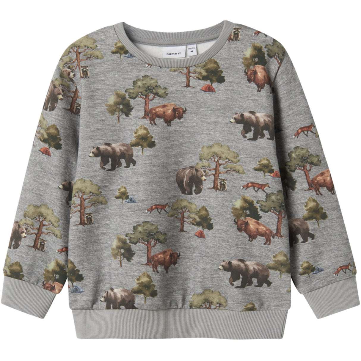 Name It Grey Melange Nmmolin Ls Nreg Sweat Bru Box