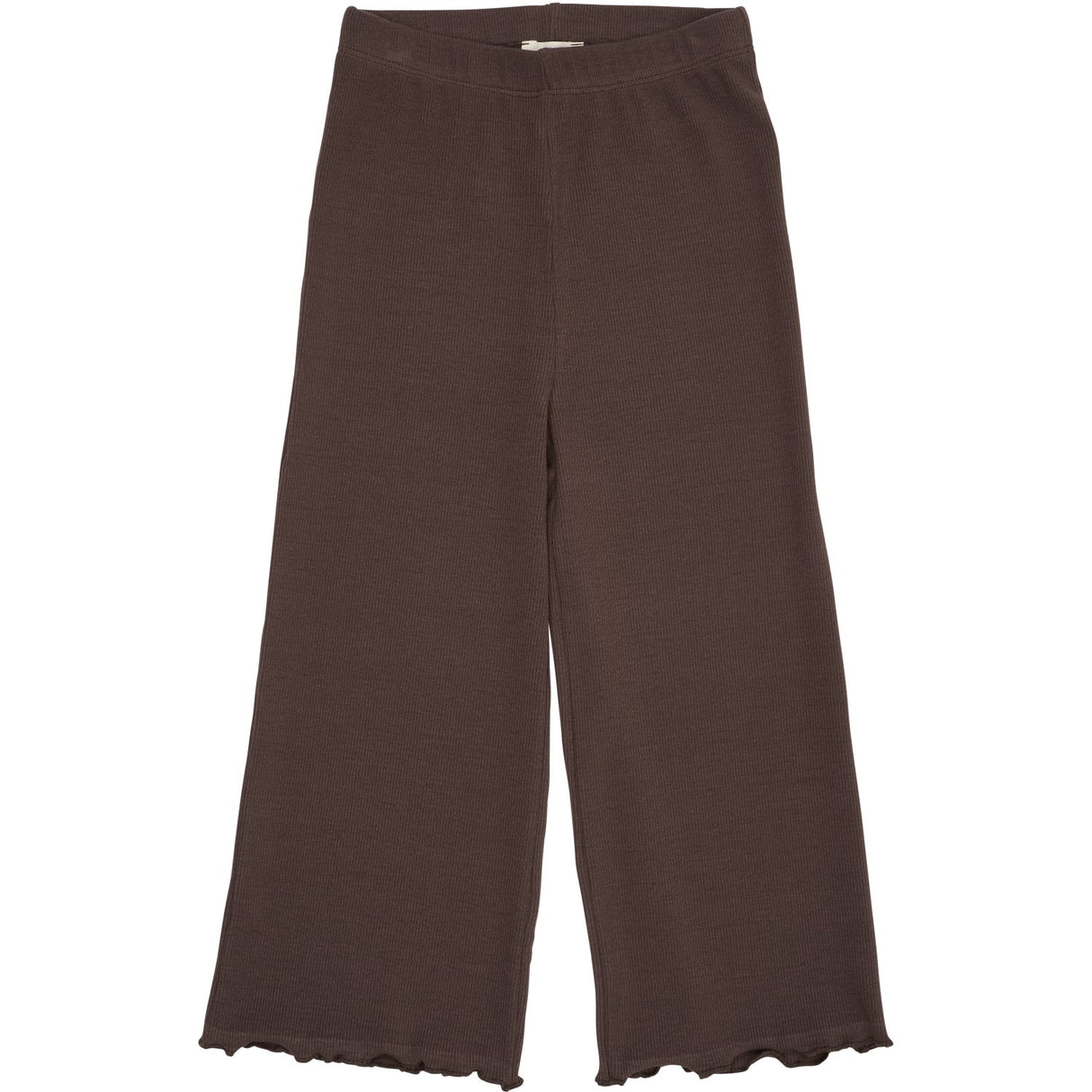 COPENHAGEN COLORS Dk Brown Modal Rib Wide Pants