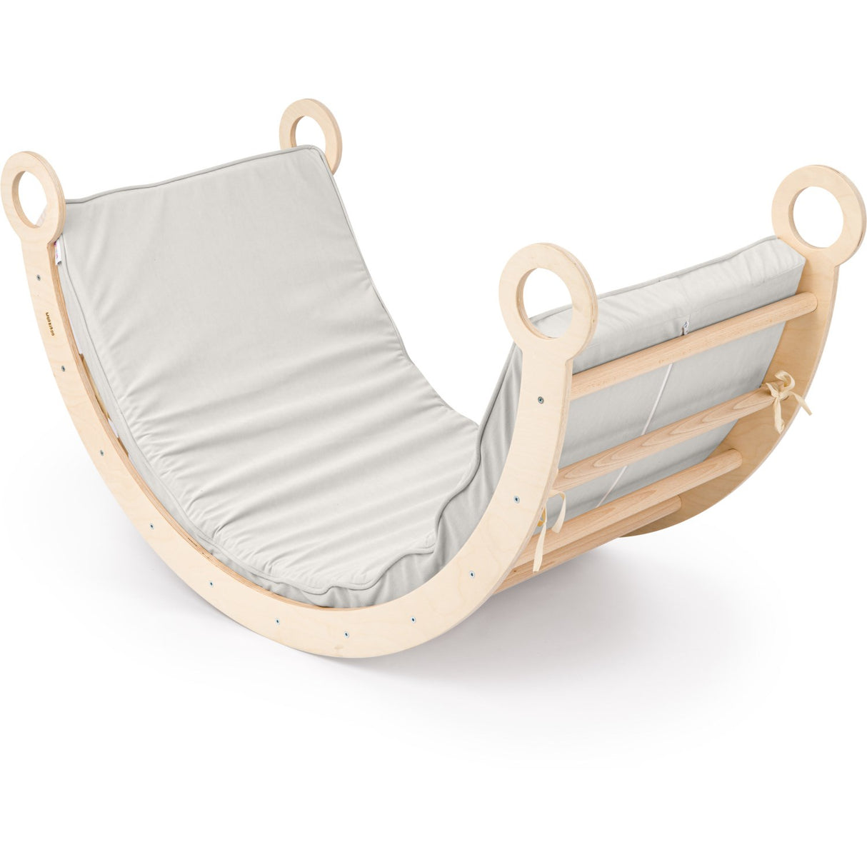 Woobiboo Natural Montessori Rocker With Gray Mattress XL