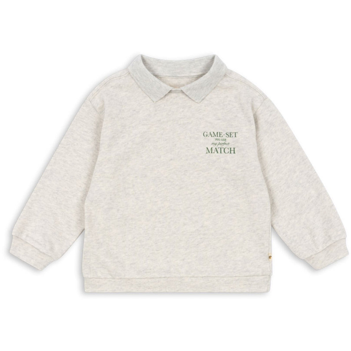 Konges Sløjd Off White Melange Spotty Ls Polo GOTS
