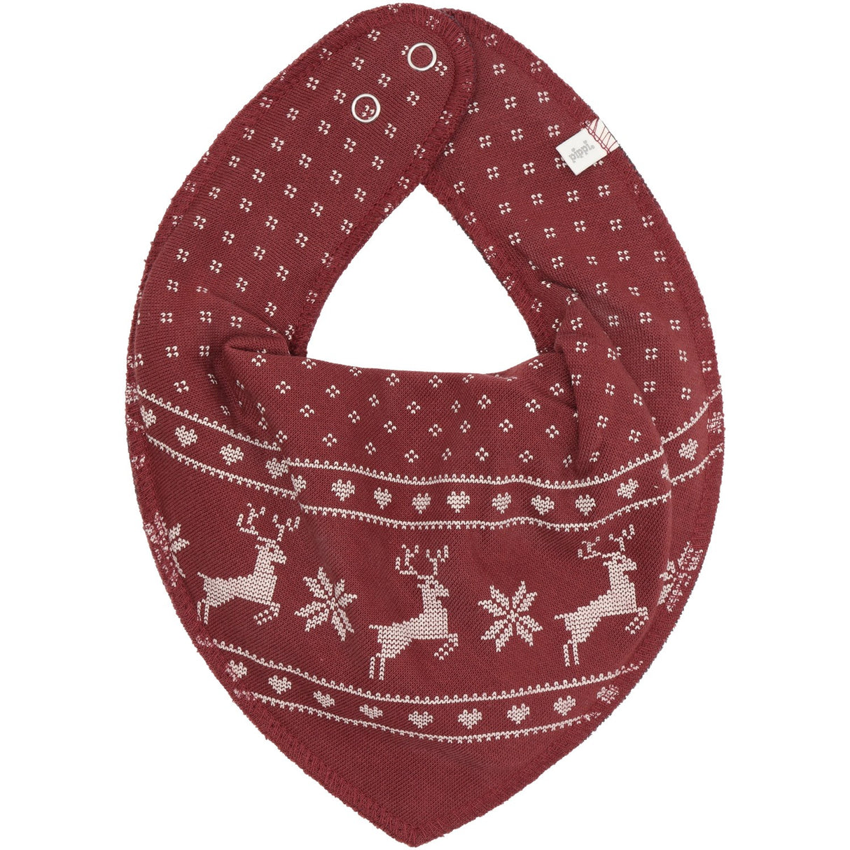 Pippi New Maroon Bandana Fabric Bib Uni - Aop (3-Pack)
