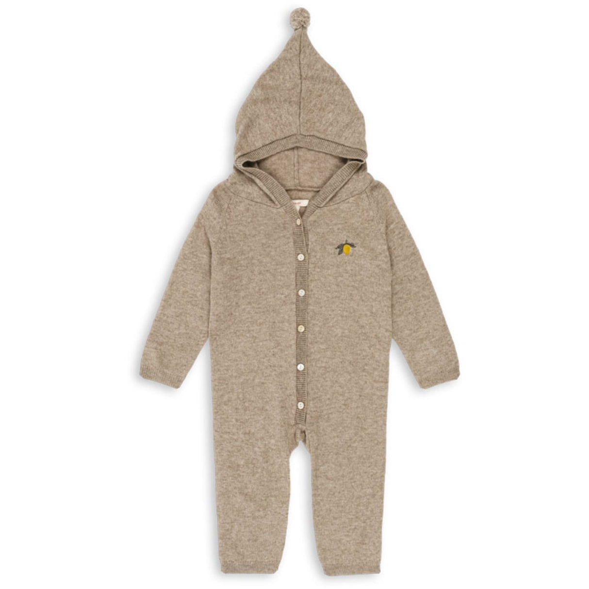 Konges Sløjd Light Brown Mattou Knit Onesie