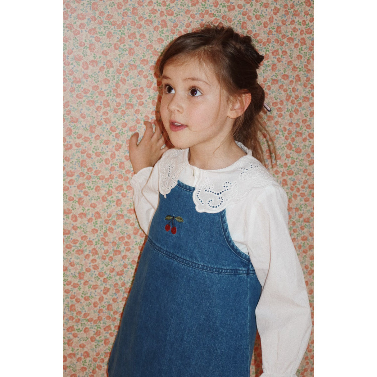 Konges Sløjd x Luksusbaby Denim Blue Magot Strap Dress GOTS