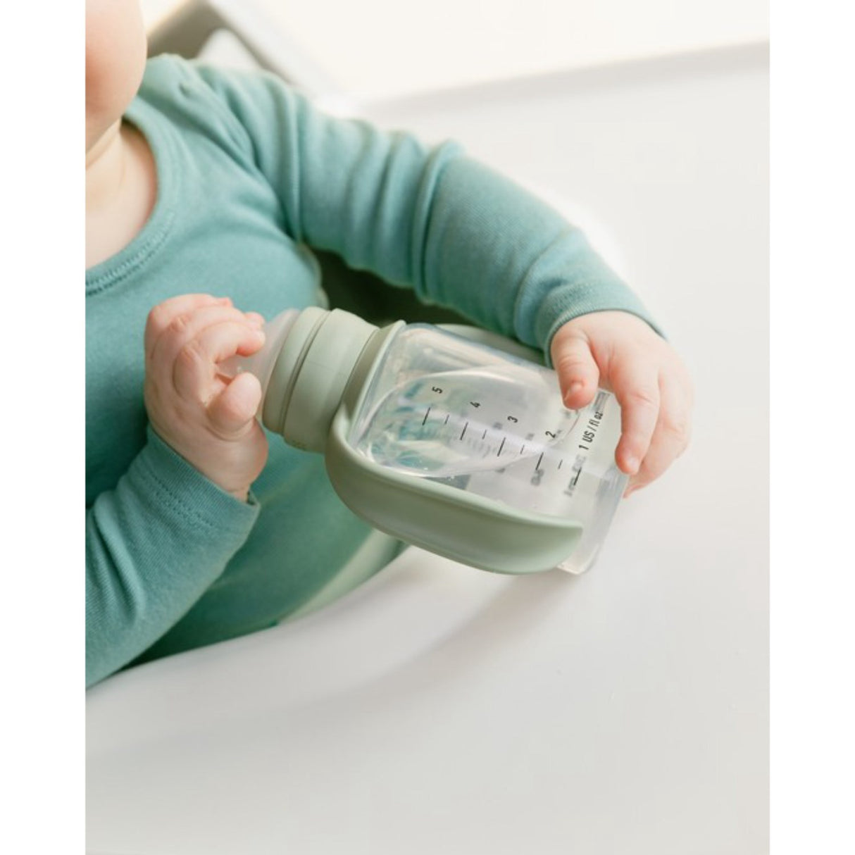 Bibs Sage Baby Sippy Bottle Spout Round Silicone Slow Flow