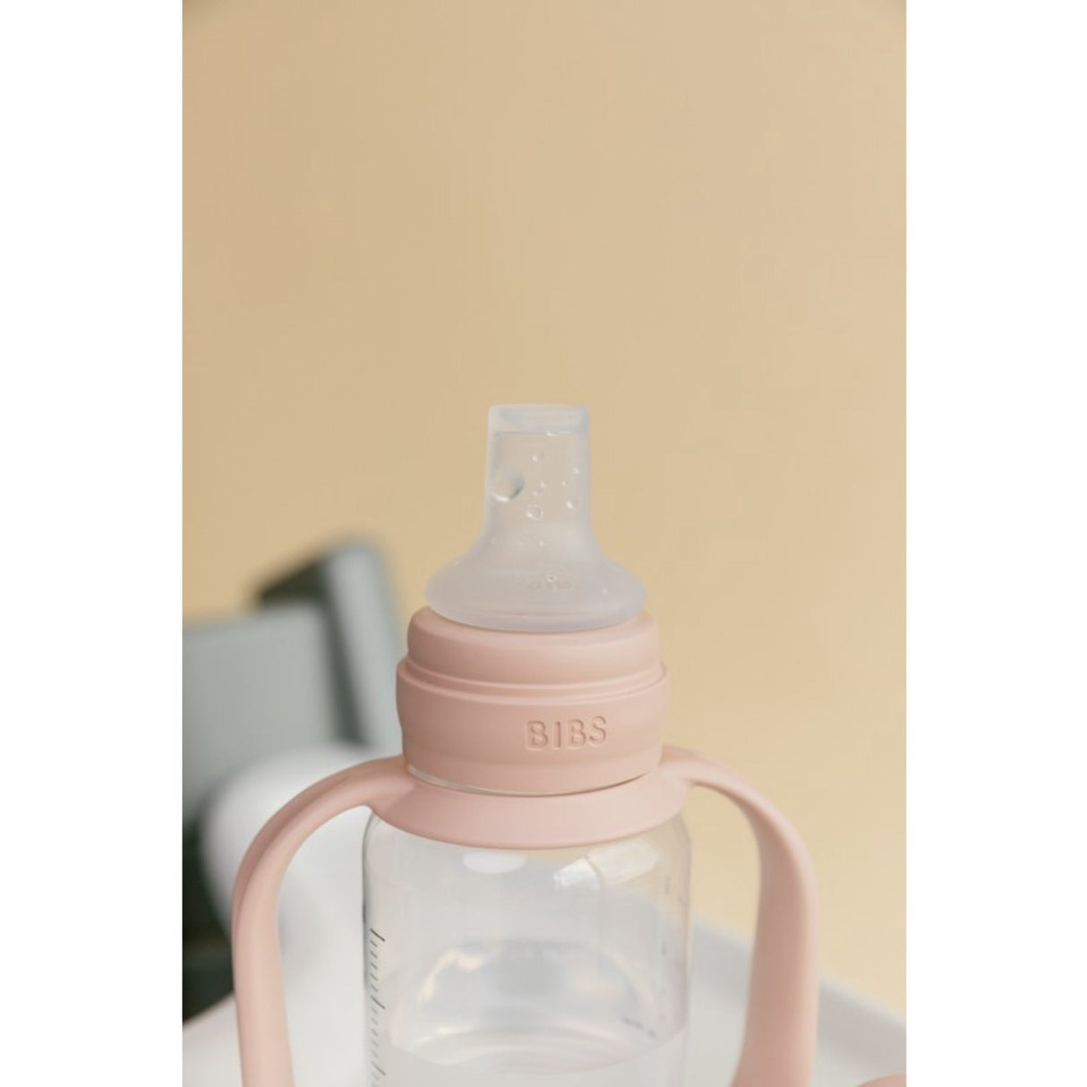 Bibs Blush Baby Sippy Bottle Spout Round Silicone Slow Flow