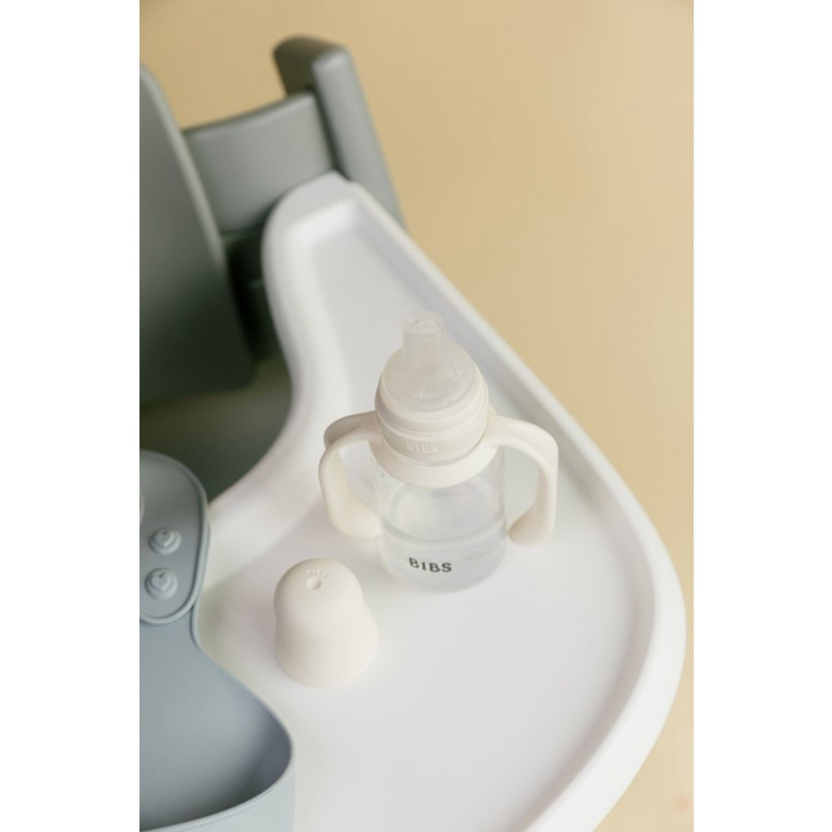 Bibs Ivory Baby Sippy Bottle Spout Round Silicone Slow Flow