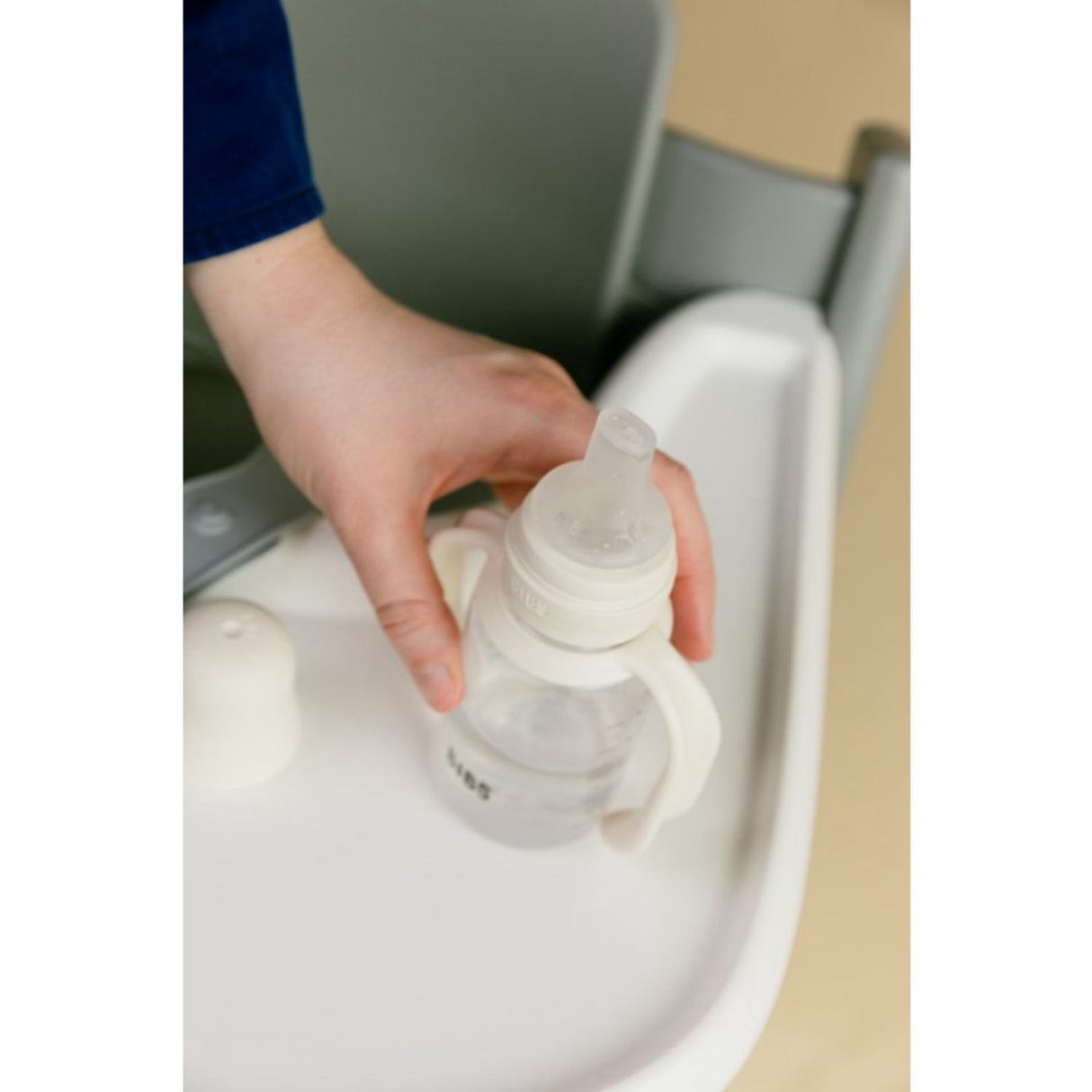 Bibs Ivory Baby Sippy Bottle Spout Round Silicone Slow Flow