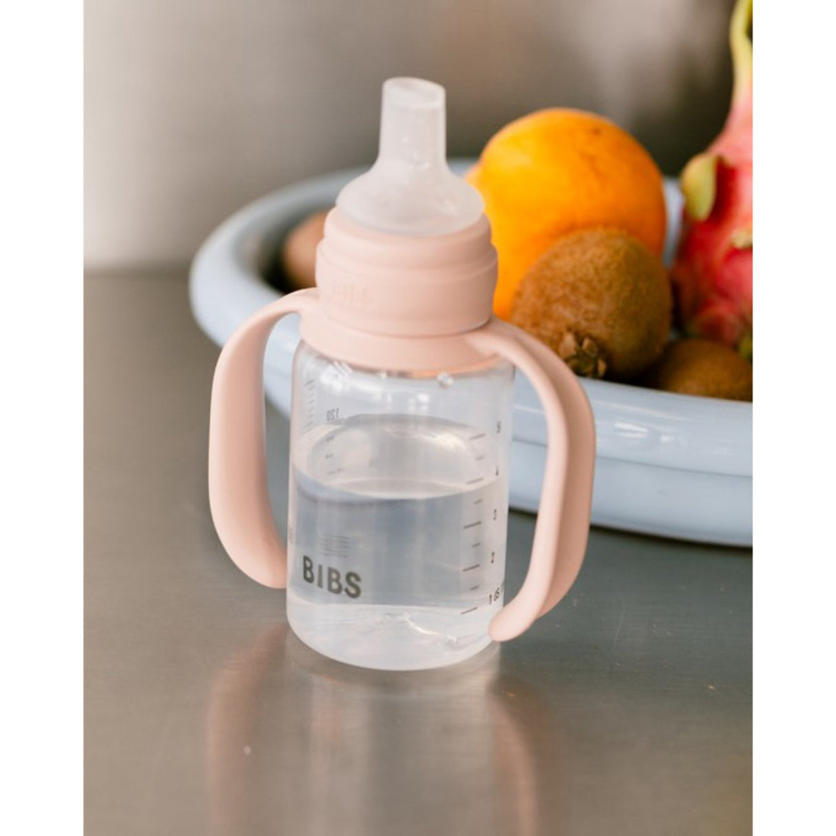 Bibs Blush Baby Sippy Bottle Spout Round Silicone Slow Flow