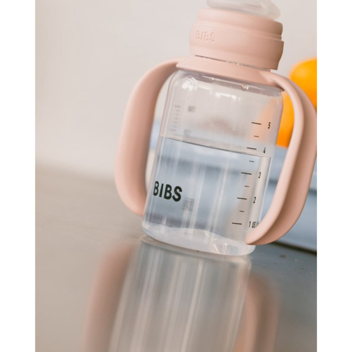 Bibs Blush Baby Sippy Bottle Spout Round Silicone Slow Flow