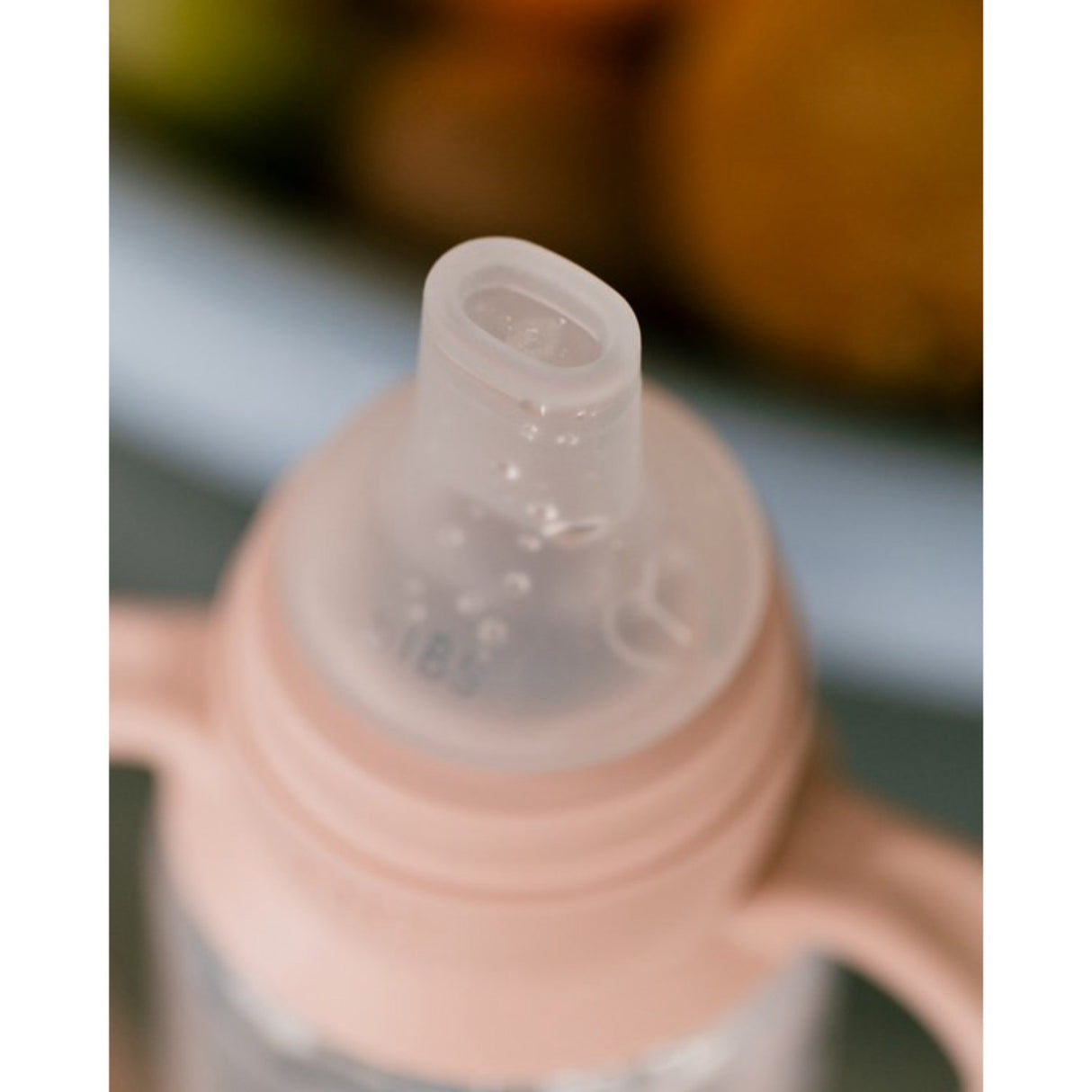 Bibs Blush Baby Sippy Bottle Spout Round Silicone Slow Flow