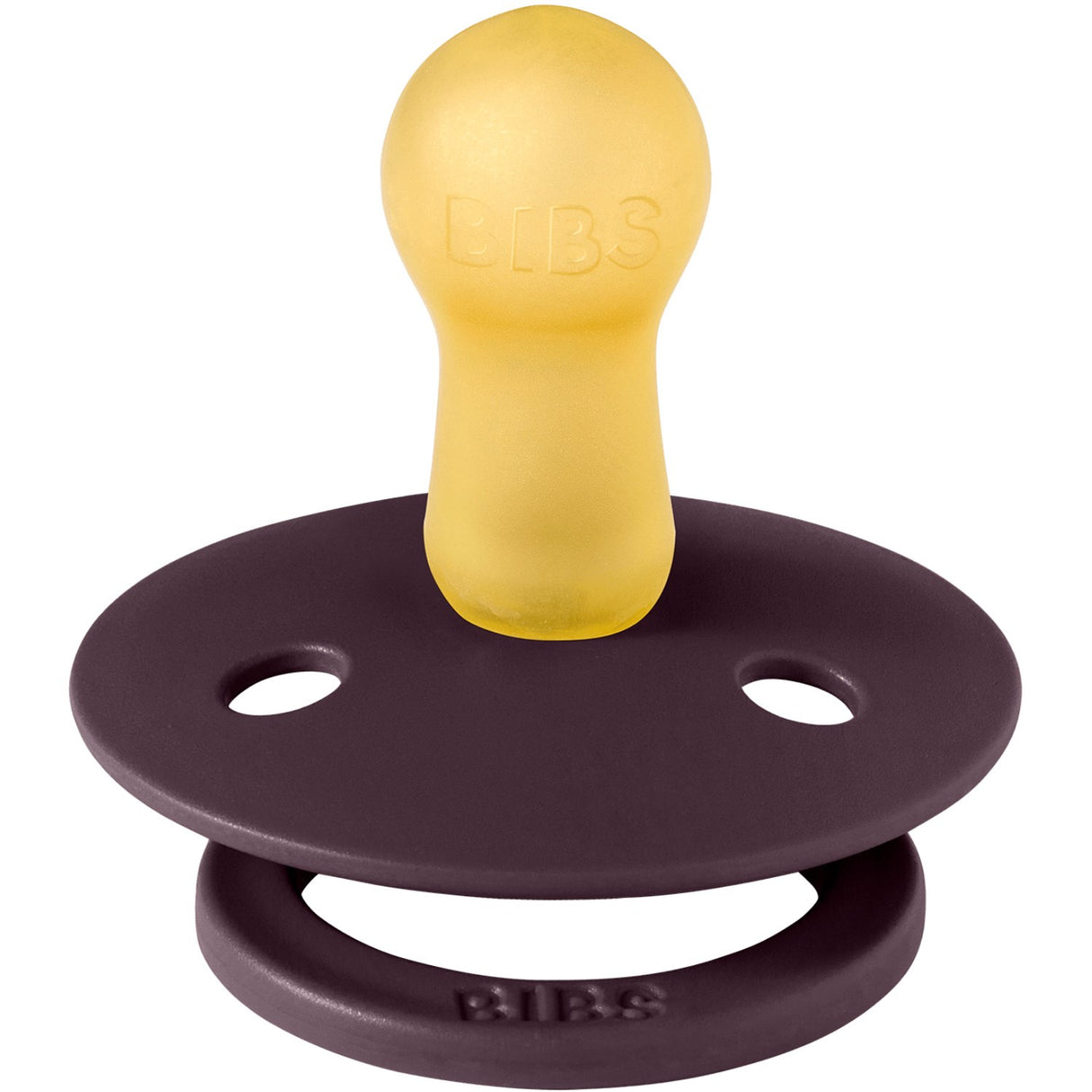 Bibs Ivory/Plum Pacifier Colour Holiday Bow 2-Pack Latex