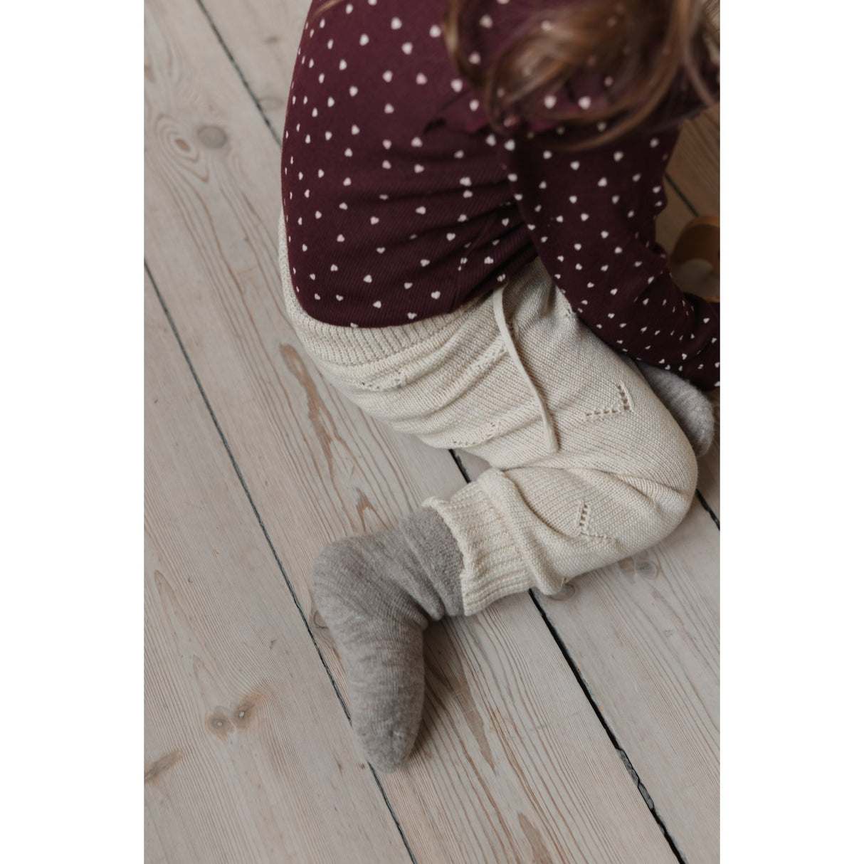 Petit Piao Off White PpDaqa Knit Pants