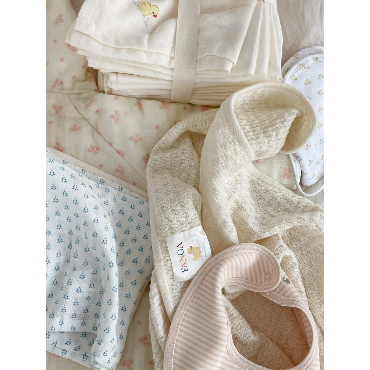 Konges Sløjd Blush Mix Fio Stripe 2 Pack Bibs OCS