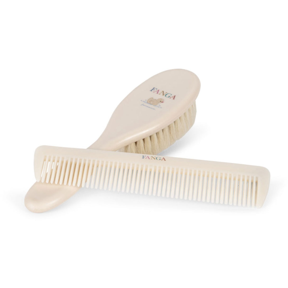 Konges Sløjd Beige Baby Hairbrush Set