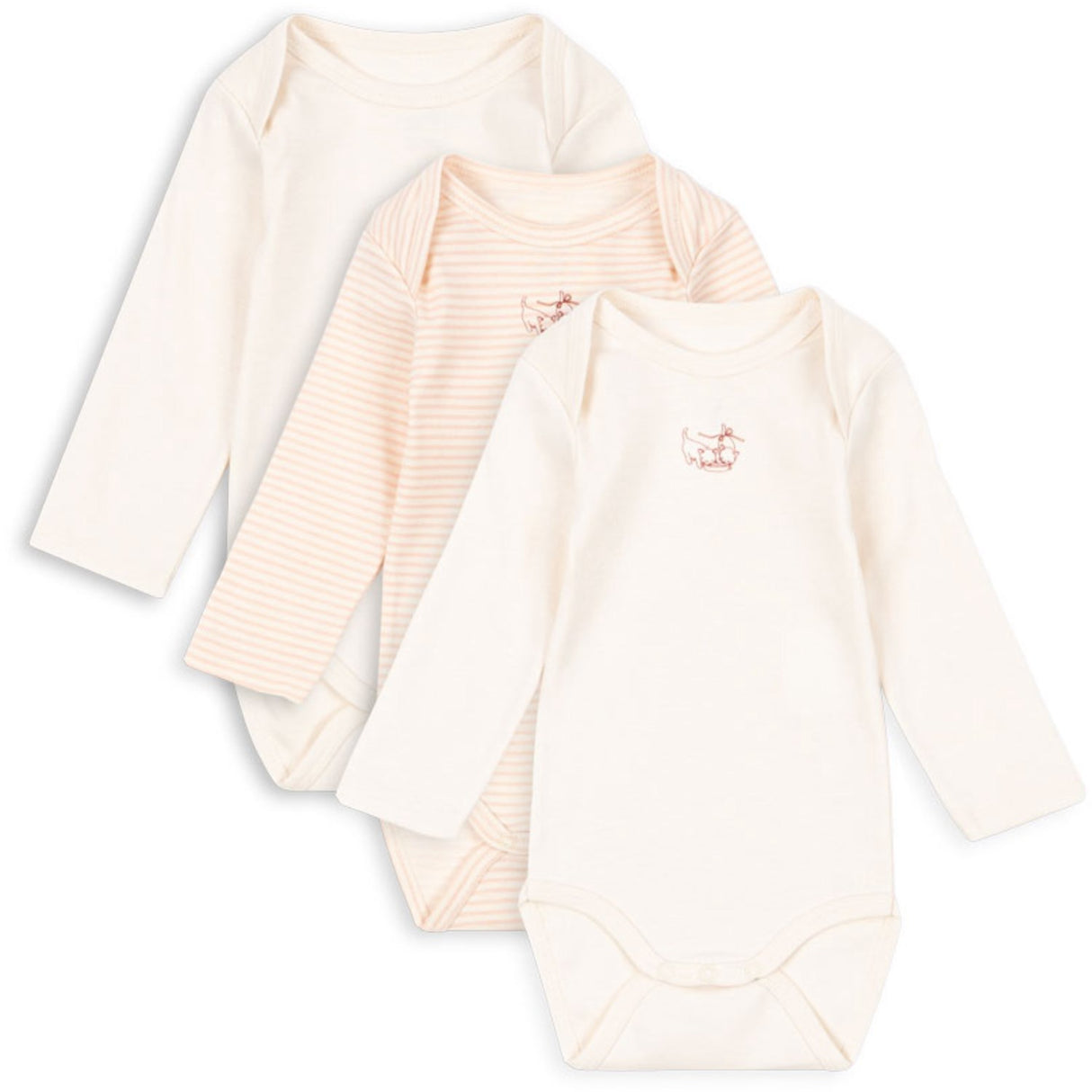 Konges Sløjd Blush Mix Fio Stripe 3 Pack Ls Body OCS