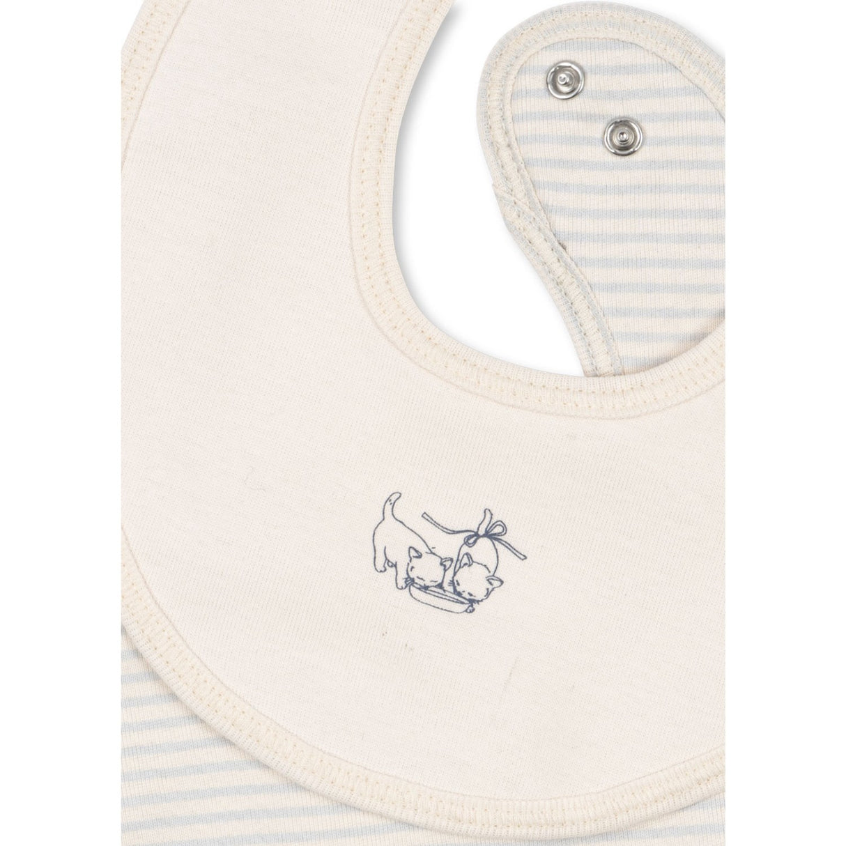 Konges Sløjd Fanga Blue Mix Fio Stripe 2 Pack Bibs OCS