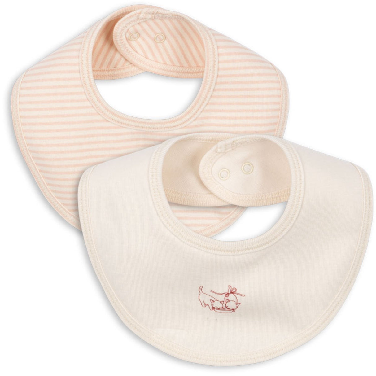 Konges Sløjd Blush Mix Fio Stripe 2 Pack Bibs OCS