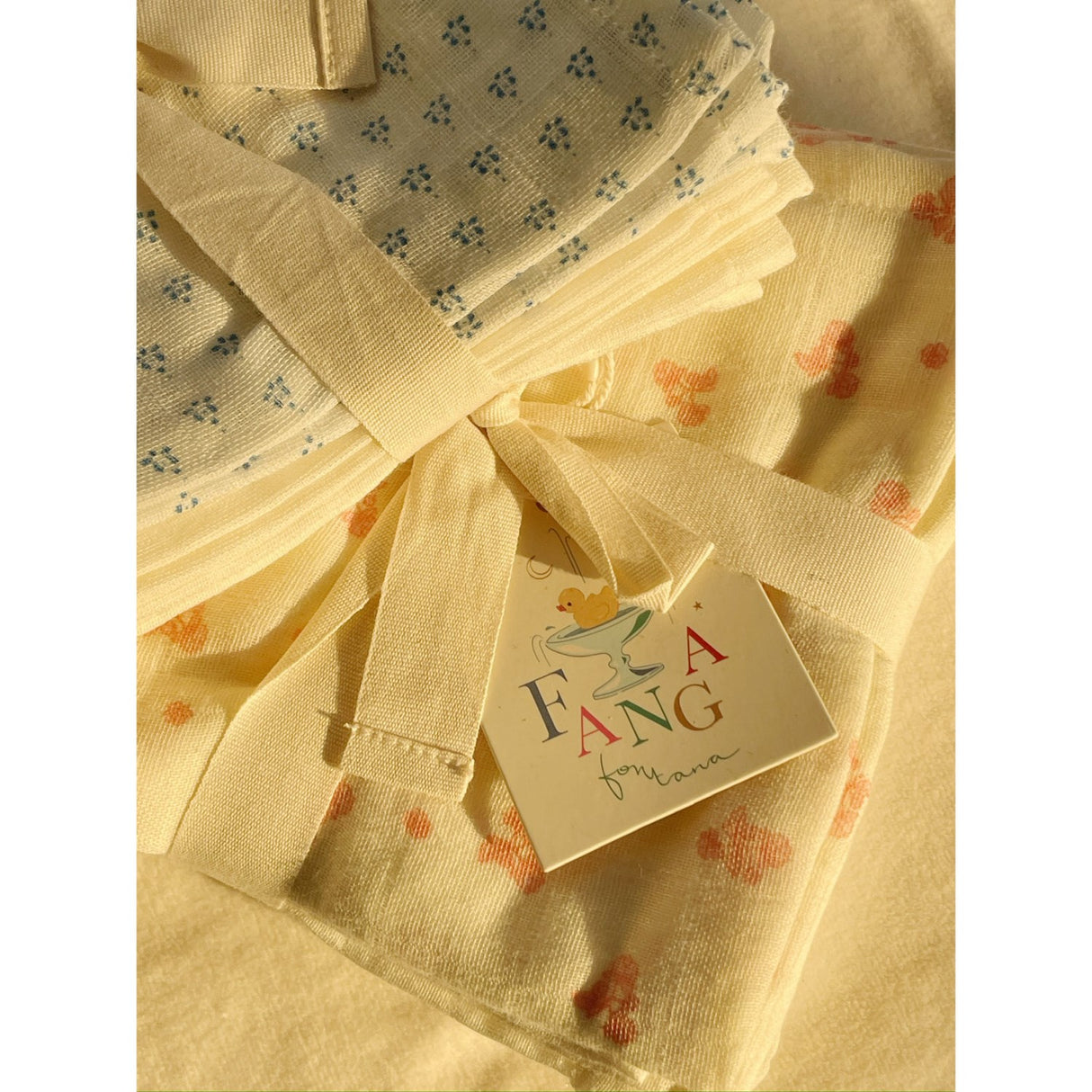 Konges Sløjd Punto Blu Bellini 3 Pack Muslin Cloth GOTS