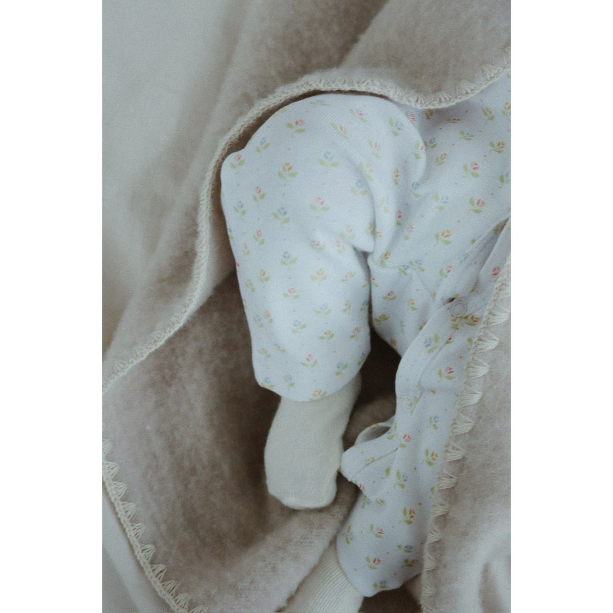 Konges Sløjd Oatmeal Melange Erba Wool Fleece Baby Blanket