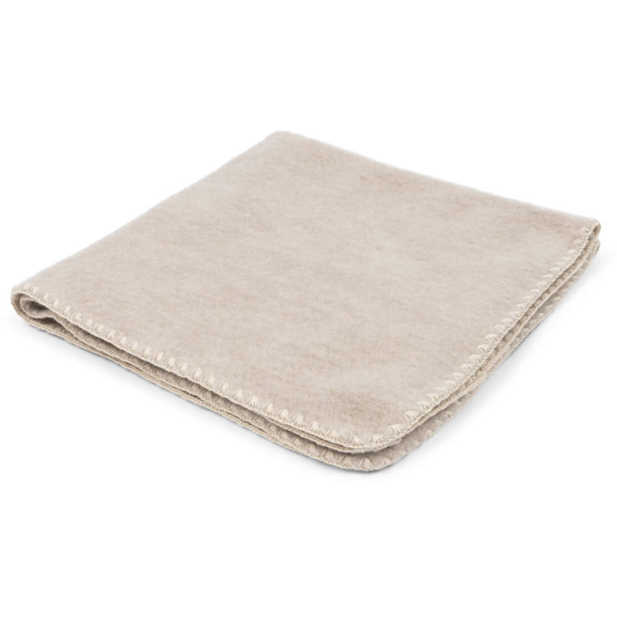 Konges Sløjd Oatmeal Melange Erba Wool Fleece Baby Blanket