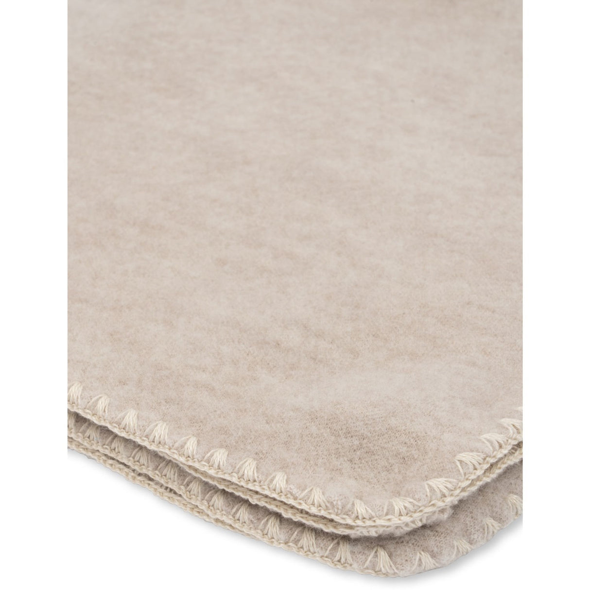 Konges Sløjd Oatmeal Melange Erba Wool Fleece Baby Blanket