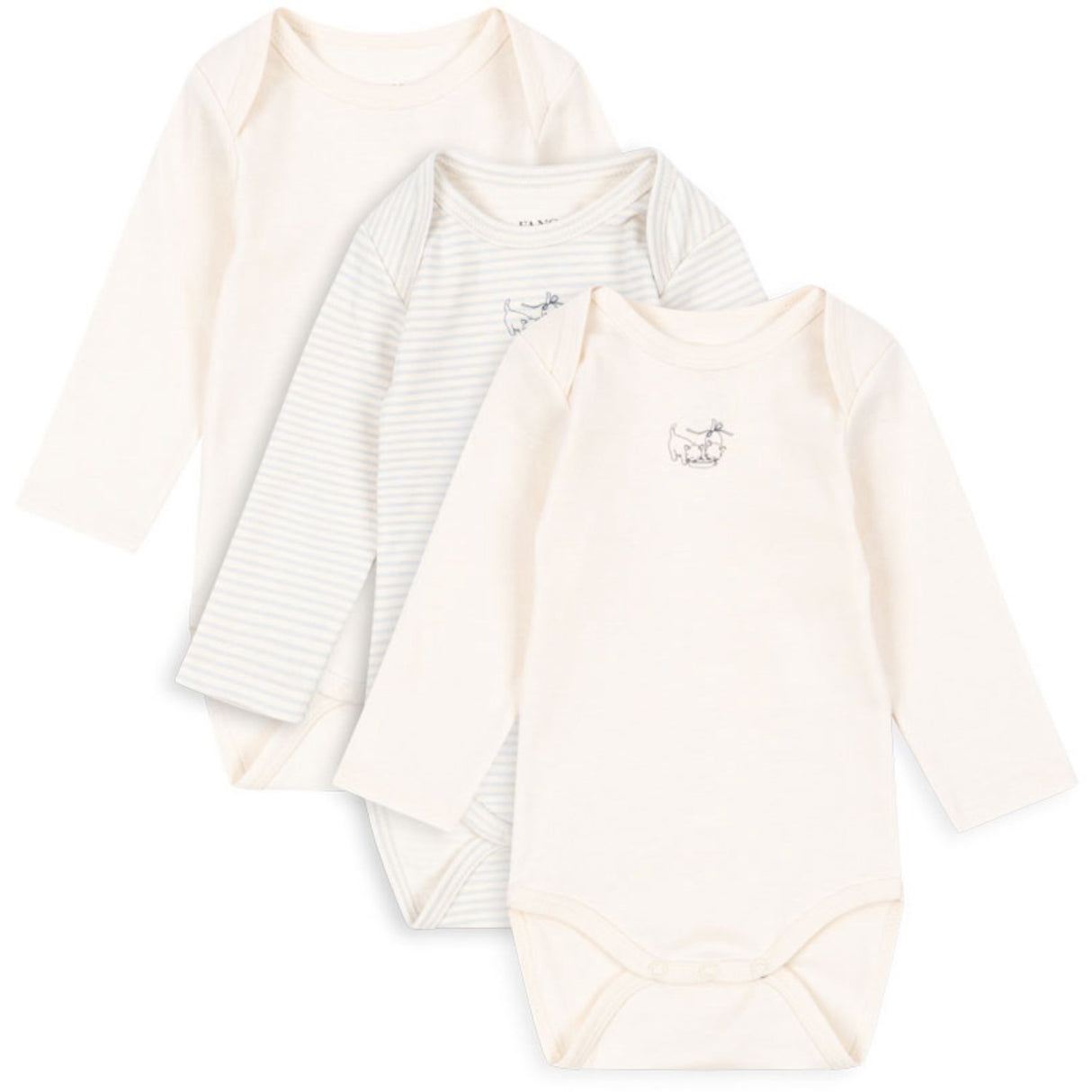 Konges Sløjd Blue Mix Fio Stripe 3 Pack Ls Body OCS