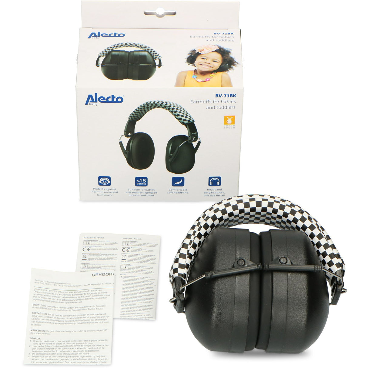 Alecto Black Earmuffs For Babies And Toddlers