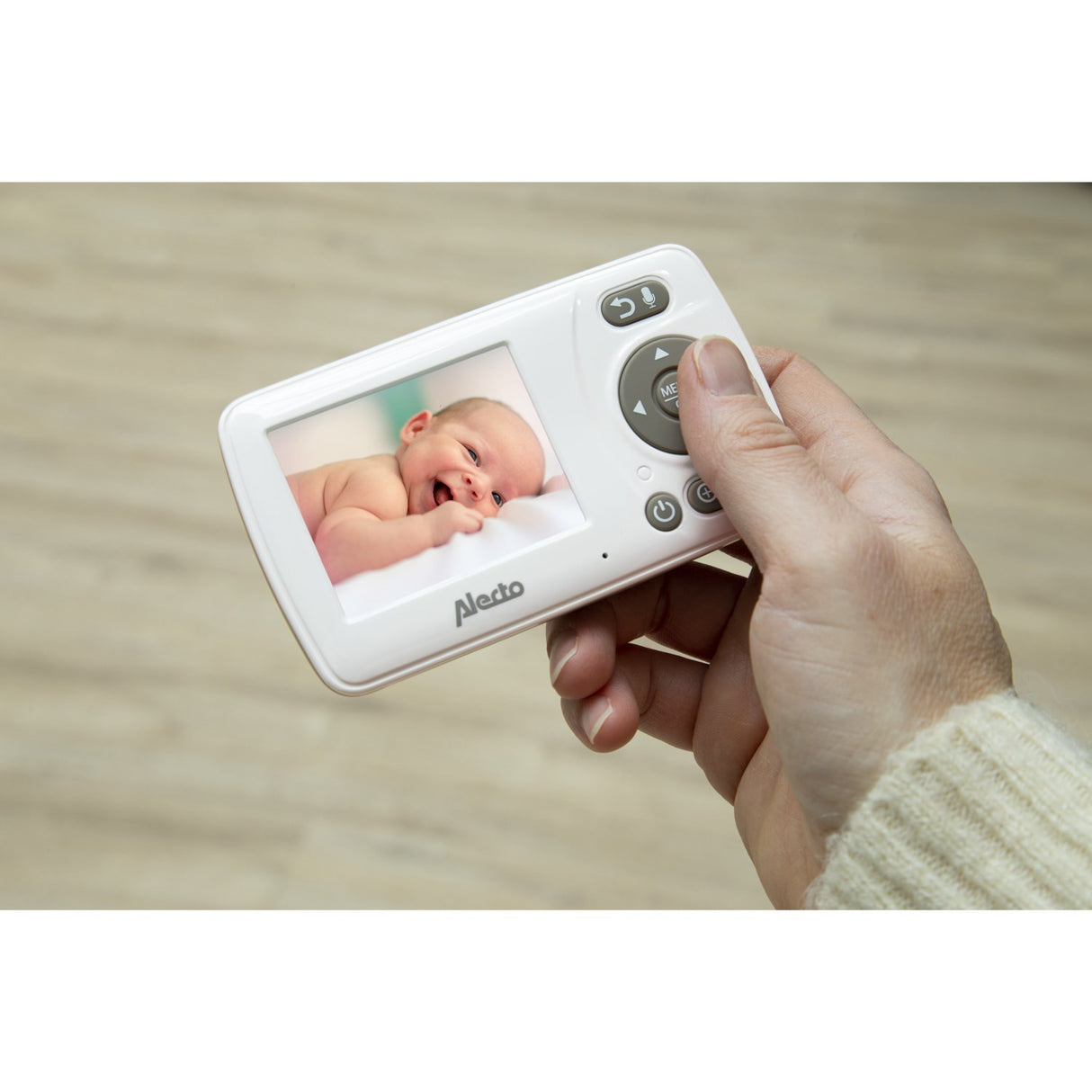 Alecto White/Taupe Video Monitor 2,4 Inch Colour Display
