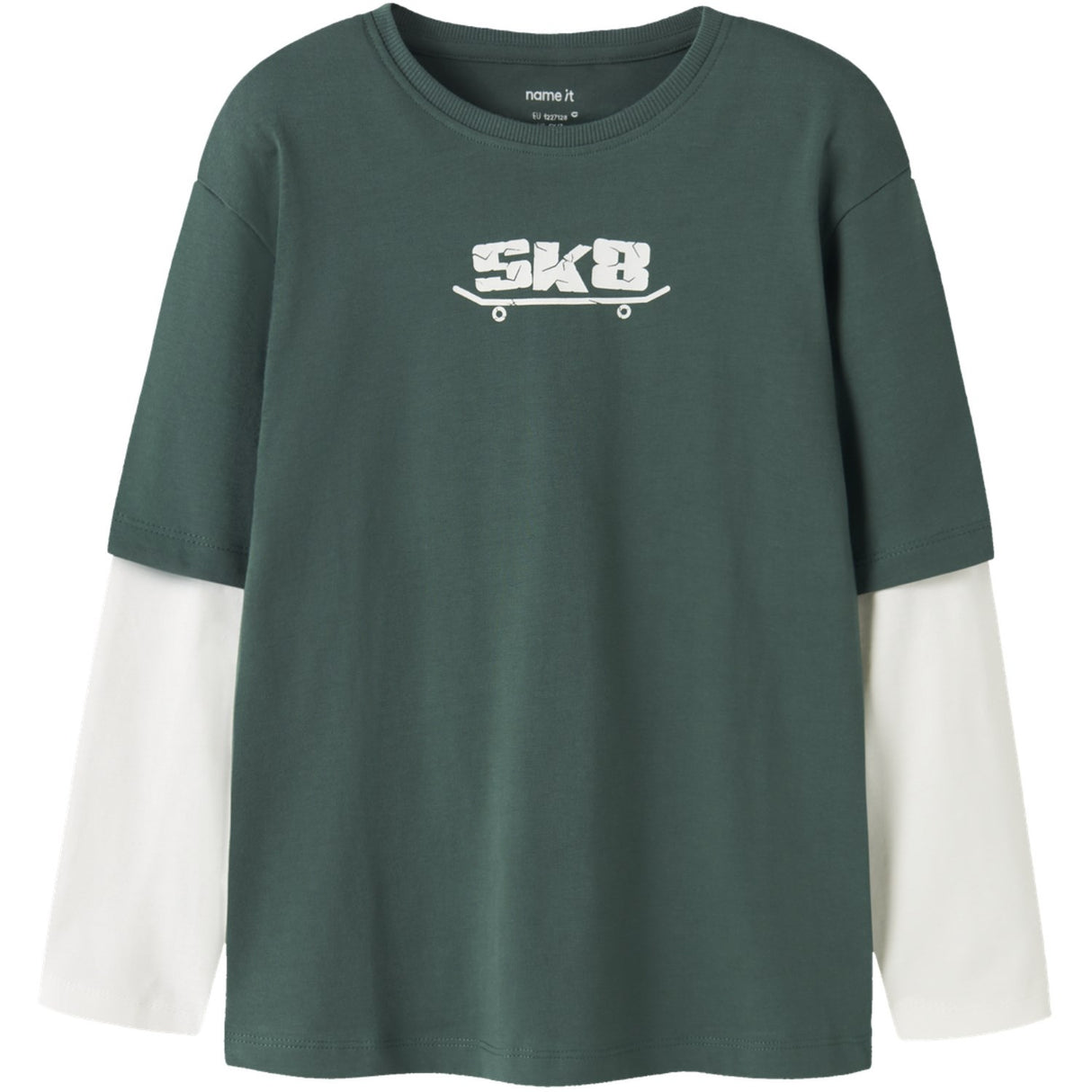 Name It Bistro Green Skate8 Nkmvarto Ls Nreg Top