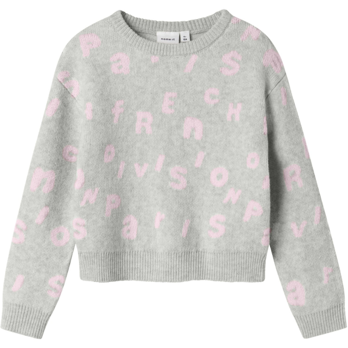 Name It Light Grey Melange Nmfoline Ls Knit Bf