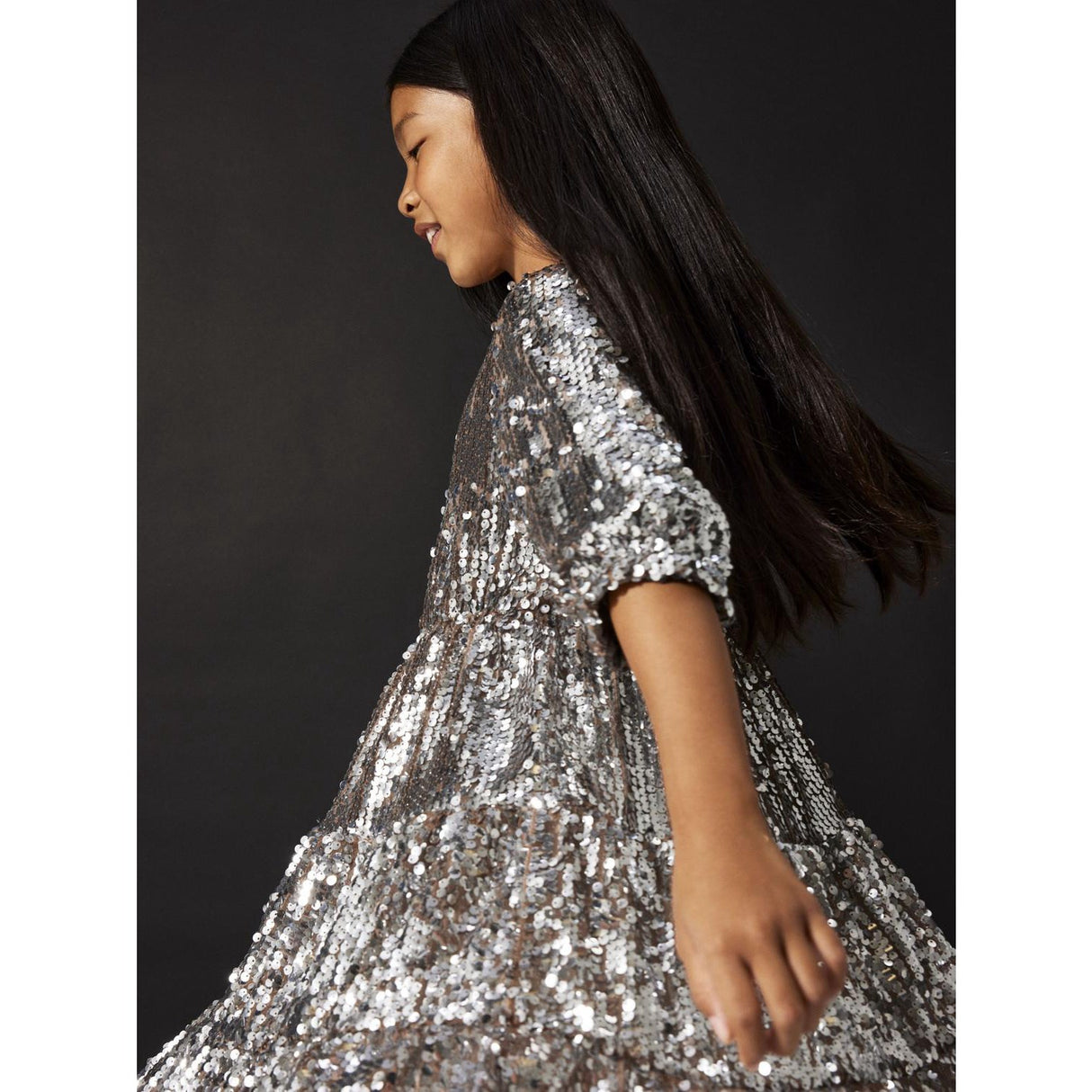 Name It Silver Nkfriscing 3/4 Sl Dress